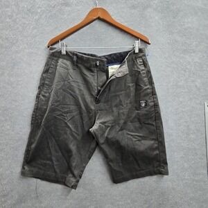 Volcom Men Shorts‎ 32 Gray Chino Logo 11" Inseam Casual
